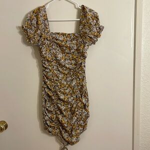 Blush J Brown with yellow floral dress small